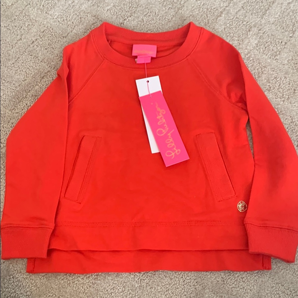 NWT Lilly Pulitzer Mini Beach Comber Ruby Red Pullover Size XS 2-3